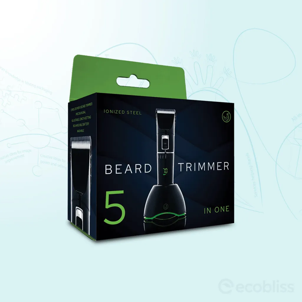 Ecobliss Electronics Carton Packaging Premium electronics carton packaging for beard trimmer with high‑quality printing by Ecobliss India.