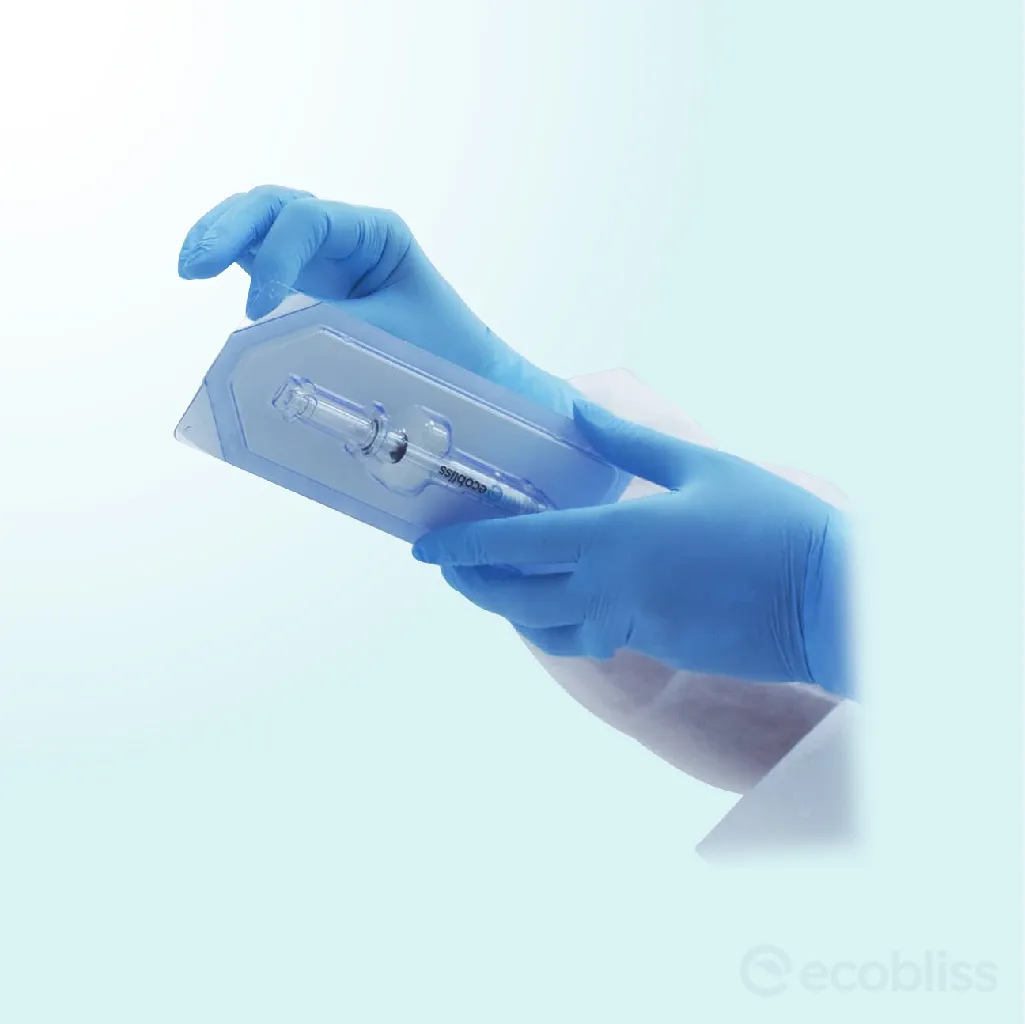 Sterile syringe blister packaging designed to maintain product integrity and extended shelf life in controlled environments.