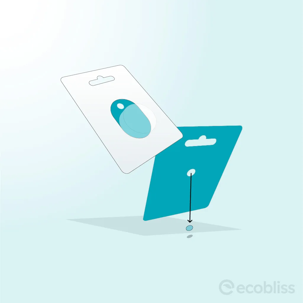 Dispenser‑style cold‑seal blister packaging icon.