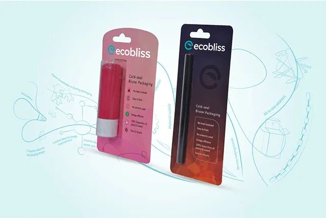 Retail blister packaging suitable for cosmetics and beauty products by Ecobliss India.