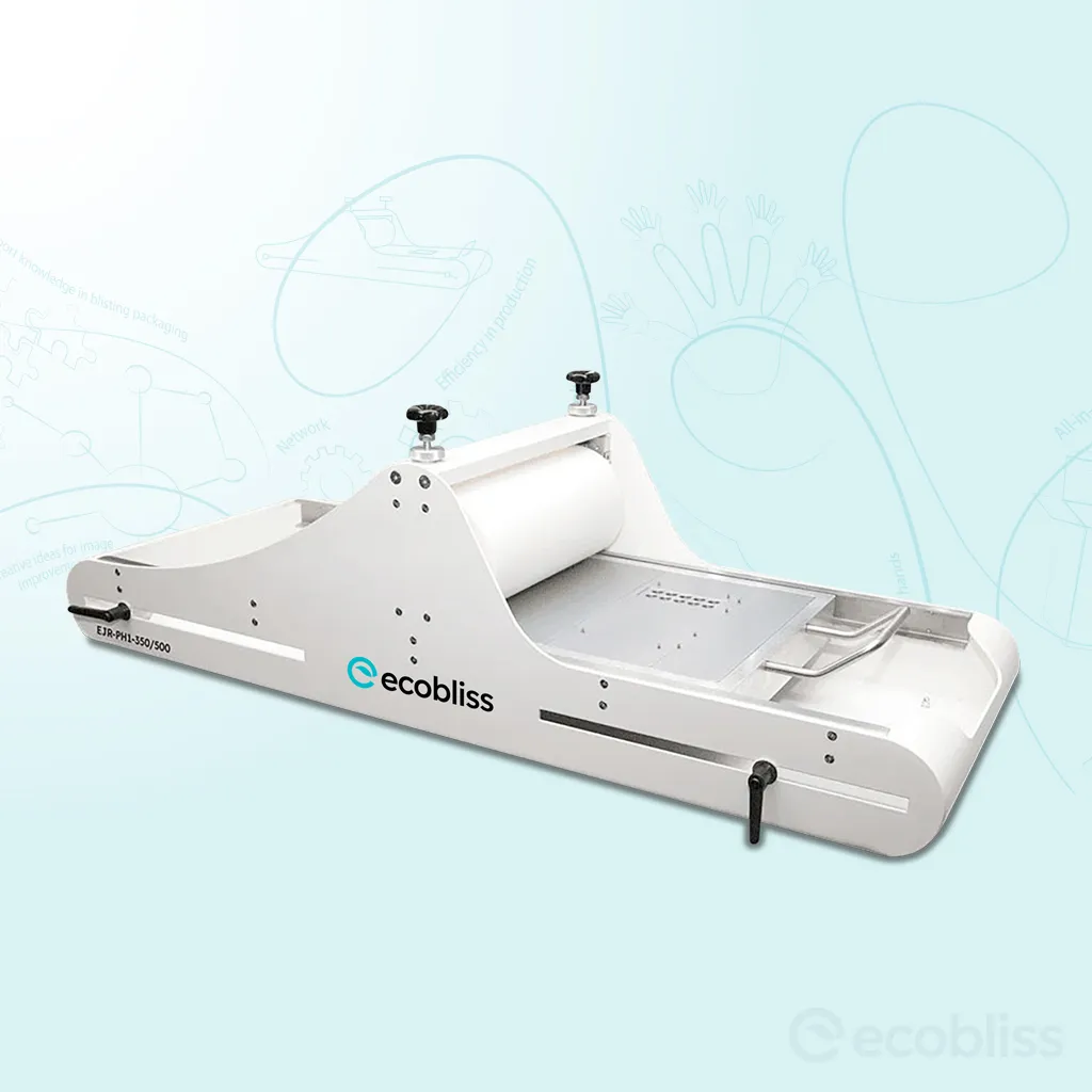 Ecobliss Jiggle Roller — precision automated part-handling system for cold-seal blister packaging in India and global markets.